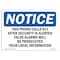Signmission Sign, 10" H, 14" W, Rigid Plastic, This Phone Calls 911 After Security Is Alerted Sign, Landscape OS-NS-P-1014-L-18645 - alternate 1
